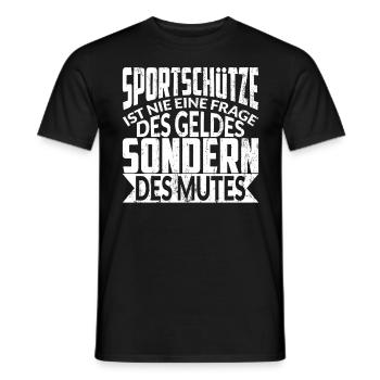 SPORTSCHÜTZE IST NIE EINE FRAGE DES GELDES - Männer T-Shirt - Schwarz - Vorne - AI Model Male 178 light (178cm)