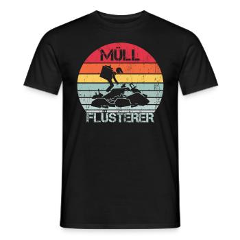 MÜLL FLÜSTERER - Männer T-Shirt - Schwarz - Vorne - AI Model Male 178 light (178cm)