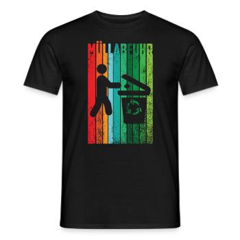 MÜLLABFUHR - Männer T-Shirt - Schwarz - Vorne - AI Model Male 178 light (178cm)