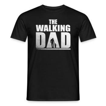 Fête des Pères, papa walking cadeau pour les futurs papas - T-shirt homme - noir - Devant - AI Model Male 178 light (178cm)