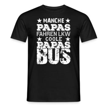 COOLE PAPAS FAHREN BUS - Männer T-Shirt - Schwarz - Vorne - AI Model Male 178 light (178cm)