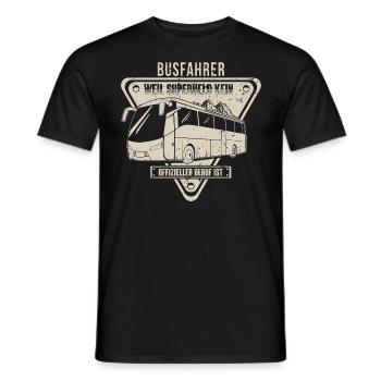 Lustiges Reisebusfahrer Busfahrer Geschenk - Männer T-Shirt - Schwarz - Vorne - AI Model Male 178 light (178cm)