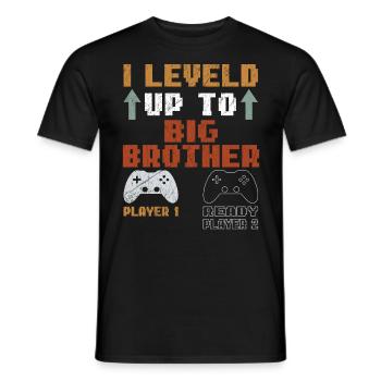 Grand frère gamer cadeau de console - T-shirt homme - noir - Devant - AI Model Male 178 light (178cm)