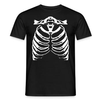 Cage thoracique Squelette os os - T-shirt homme - noir - Devant - AI Model Male 178 light (178cm)