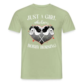 Cheval cheval cheval cheval hobby Horsing Horses - T-shirt homme - vert sauge - Devant - AI Model Male 178 light (178cm)