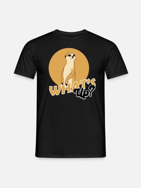 Erdmännchen, Erdmännchen süss, Erdmännchen Wache - Men's T-Shirt - black