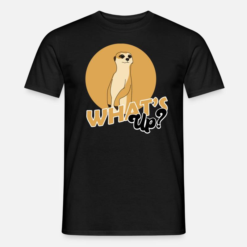 Erdmännchen, Erdmännchen süss, Erdmännchen Wache - Männer T-Shirt - Schwarz