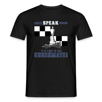 Schach, Schach Schachmatt, Schach Schachfiguren - Männer T-Shirt - Schwarz - Vorne - AI Model Male 178 light (178cm)