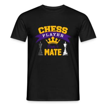 Échecs, jeu d'échecs, jeu d'échecs - T-shirt homme - noir - Devant - AI Model Male 178 light (178cm)