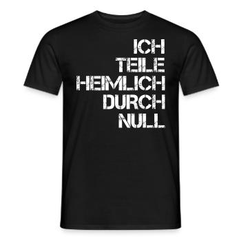I secretly divide math by zero - Men's T-Shirt - black - Front - AI Model Male 178 light (178cm)