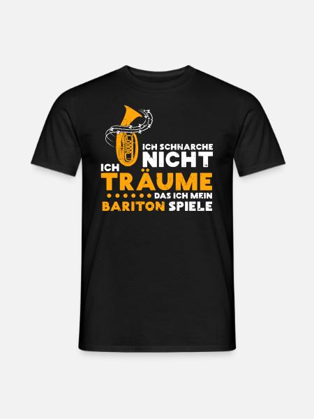 Bariton Musiker Musikverein - Baritonist Geschenk - Männer T-Shirt - Schwarz