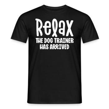 Service Dog Trainer Shirt Relax The Dog Trainer - Men's T-Shirt - black - Front - AI Model Male 178 light (178cm)