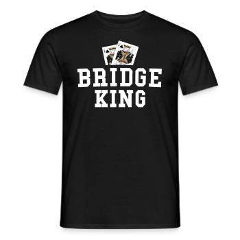 Lustiges Bridge Shirt für Männer Bridge King - Männer T-Shirt - Schwarz - Vorne - AI Model Male 178 light (178cm)