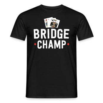 Funny Bridge Shirt For Men Gift For Bridge Card - Men's T-Shirt - black - Front - AI Model Male 178 light (178cm)