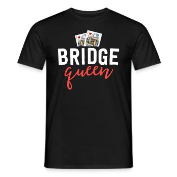 Chemise de pont drôle pour les femmes Bridge Queen Player - T-shirt homme - noir - Devant - AI Model Male 178 light (178cm)
