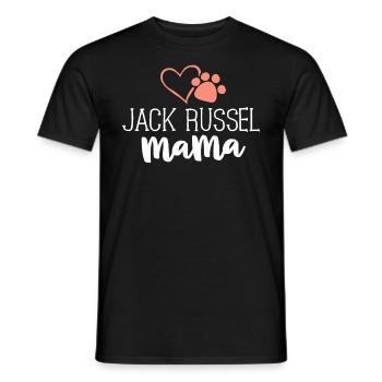 Jack Russel Mama Shirt Hundebesitzer Geschenke für Frauen - Männer T-Shirt - Schwarz - Vorne - AI Model Male 178 light (178cm)