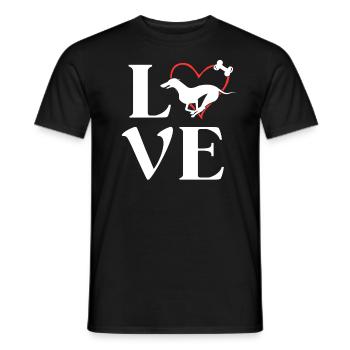 Whippet Gifts Love Dogs Tshirts For Women Dog Mama - Men's T-Shirt - black - Front - AI Model Male 178 light (178cm)