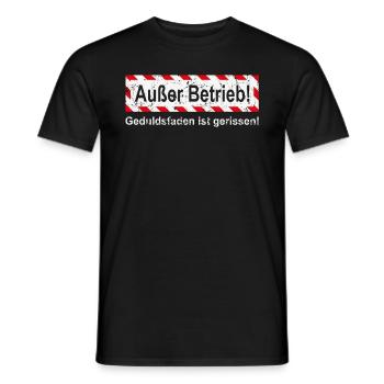 A l’extérieur, le fil de la patience déchiré - T-shirt homme - noir - Devant - AI Model Male 178 light (178cm)