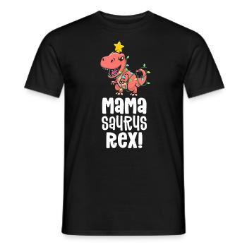 Mamasaurus Rex Mom Matching Dino Family Dinosaur - Men's T-Shirt - black - Front - AI Model Male 178 light (178cm)