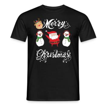 Merry Christmas Xmas Christmas Christmas T-Shirt - Men's T-Shirt - black - Front - AI Model Male 178 light (178cm)
