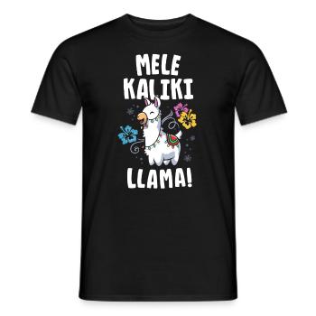 Mele Kalikimaka Shirt For Women Hawaiian Xmas - Men's T-Shirt - black - Front - AI Model Male 178 light (178cm)