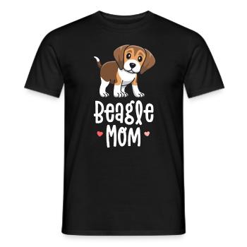 Beagle Maman Chien Mama Chemises Pour Femmes Cadeau Pour - T-shirt homme - noir - Devant - AI Model Male 178 light (178cm)