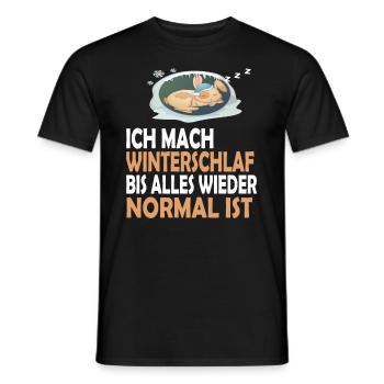 Hasen Schlafanzug Nachthemd Schlafshirt Pyjama - Männer T-Shirt - Schwarz - Vorne - AI Model Male 178 light (178cm)