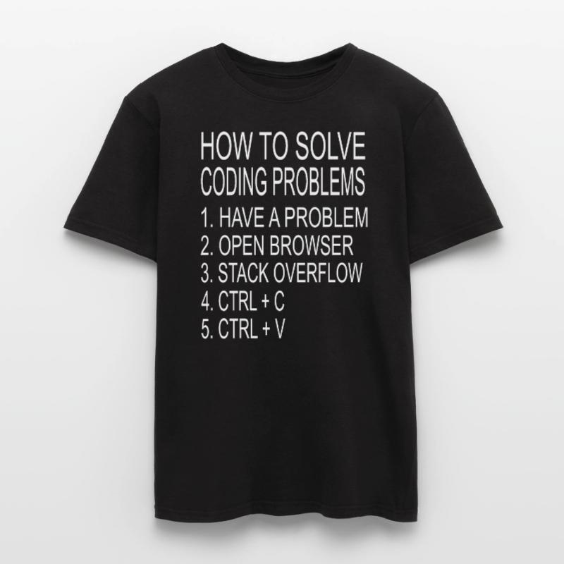 Programmierer Coder Informatik Probleme lösen Männer T-Shirt