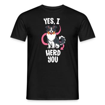 Funny Australian Shepherd Mom Gifts Aussie Yes I - Men's T-Shirt - black - Front - AI Model Male 178 light (178cm)