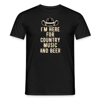 Country Music Line Dance Western Dance - T-shirt homme - noir - Devant - AI Model Male 178 light (178cm)
