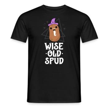 Chemises de pommes de terre pour hommes Cadeaux drôles pour grand-père - T-shirt homme - noir - Devant - AI Model Male 178 light (178cm)
