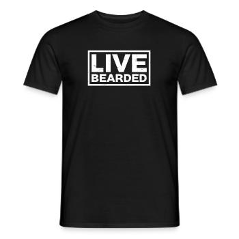 Bart Live Bartgeschenk - Männer T-Shirt - Schwarz - Vorne - AI Model Male 178 light (178cm)