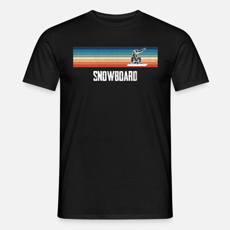 Snowboard - Männer T-Shirt - Schwarz