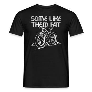 Cycling Fat Tire Mountain Bike Bicycling Biker - Men's T-Shirt - black - Front - AI Model Male 178 light (178cm)