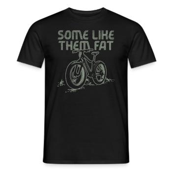Cycling Fat Tire Mountain Bike Bicycling Biker - Men's T-Shirt - black - Front - AI Model Male 178 light (178cm)