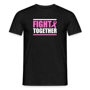 Breast Cancer Awareness Fight Together - Men's T-Shirt - black - Front - AI Model Male 178 light (178cm)