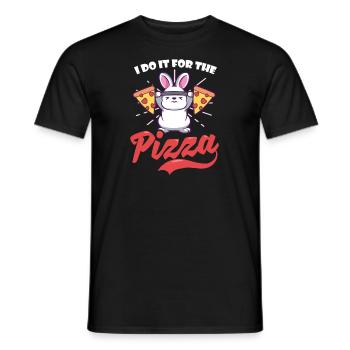 Bodybuilder ich tue es für die Pizza - Männer T-Shirt - Schwarz - Vorne - AI Model Male 178 light (178cm)