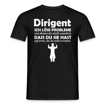 Dirigent löst Probleme - Männer T-Shirt - Schwarz - Vorne - AI Model Male 178 light (178cm)