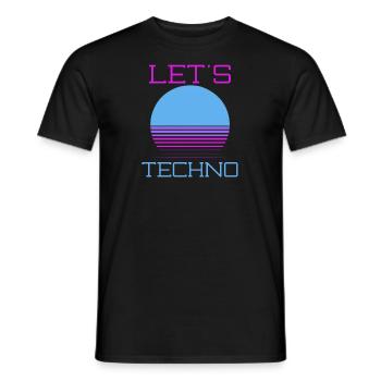 Techno Music Let es Techno - Männer T-Shirt - Schwarz - Vorne - AI Model Male 178 light (178cm)