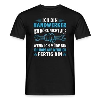 ich bin handwerker - Männer T-Shirt - Schwarz - Vorne - AI Model Male 178 light (178cm)