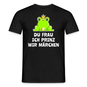 Frosch Prinz Märchen Froschkönig - Männer T-Shirt - Schwarz - Vorne - AI Model Male 178 light (178cm)