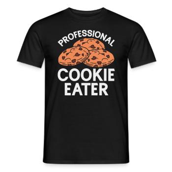 Cookie Eater Plätzchen Kekse Schokokekse Bäcker - Männer T-Shirt - Schwarz - Vorne - AI Model Male 178 light (178cm)