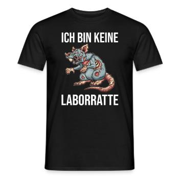 Ich bin keine Laborratte Gegen Tierversuche - Männer T-Shirt - Schwarz - Vorne - AI Model Male 178 light (178cm)