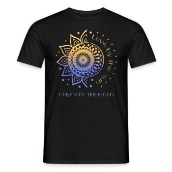 Love By The Sun Dream By The Moon Boho Gift - Men's T-Shirt - black - Front - AI Model Male 178 light (178cm)