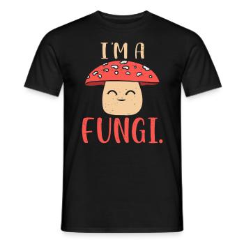 I'm a Fungi Mycologist Mushroom Hunter Forest - Men's T-Shirt - black - Front - AI Model Male 178 light (178cm)
