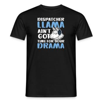 Dispatcher Dispatcher Llama - Men's T-Shirt - black - Front - AI Model Male 178 light (178cm)