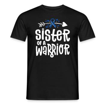 Schwester einer Krieger-Blauen Familie Darmkrebs - Männer T-Shirt - Schwarz - Vorne - AI Model Male 178 light (178cm)