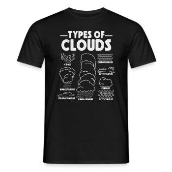 Météorologue Prévisions météorologiques nuages nuages - T-shirt homme - noir - Devant - AI Model Male 178 light (178cm)