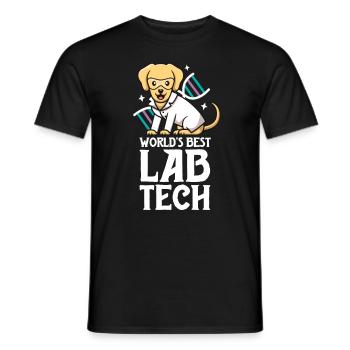 Meilleur technicien de laboratoire au monde Technologie de laboratoire drôle - T-shirt homme - noir - Devant - AI Model Male 178 light (178cm)