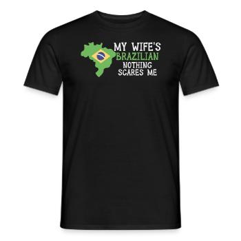 Ehefrau Brasilien Verheiratet Brasilianerin - Männer T-Shirt - Schwarz - Vorne - AI Model Male 178 light (178cm)